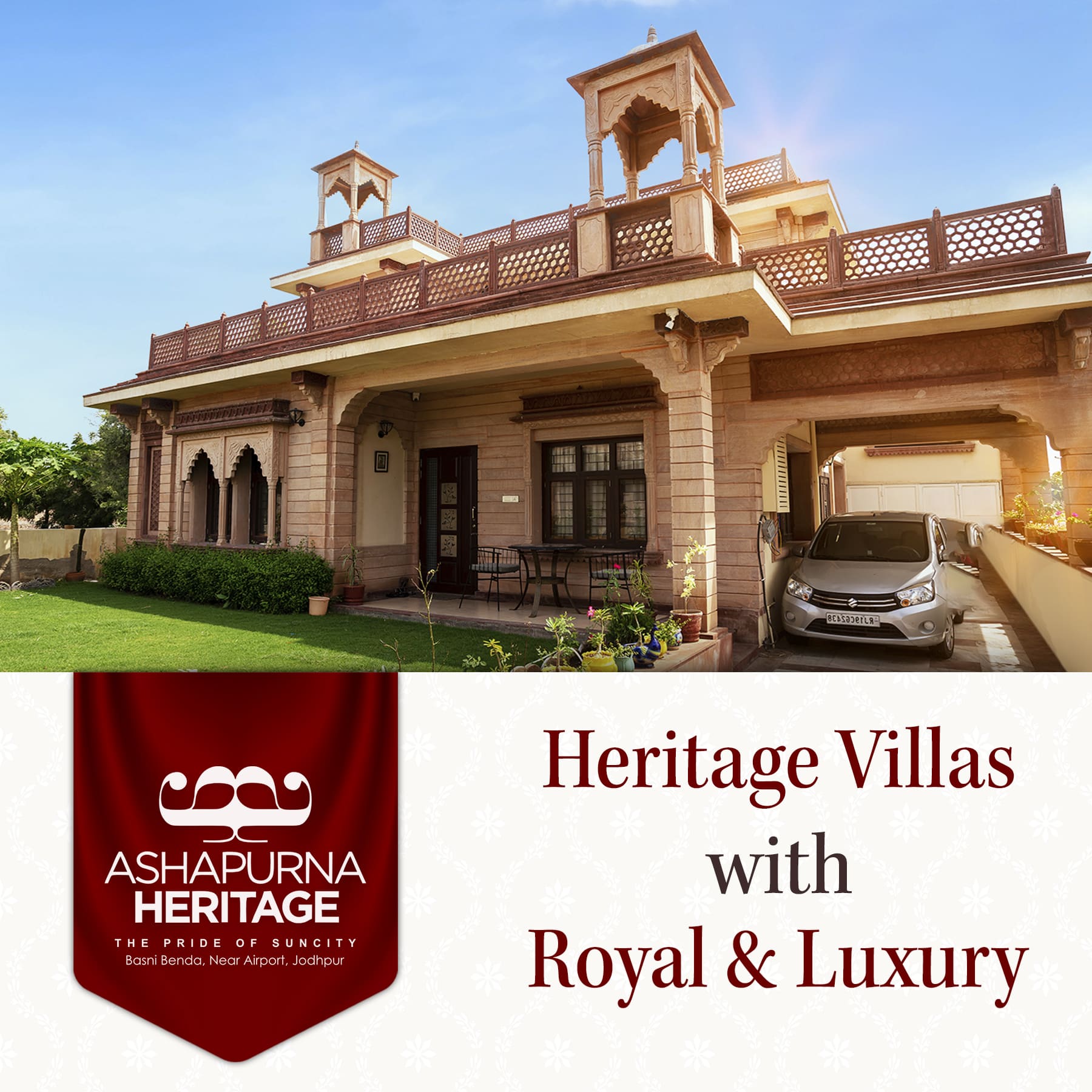 Best Townhsip in Jodhpur | Ashapurna Heritage web banner